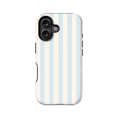 Elegante funda para teléfono con rayas azules
