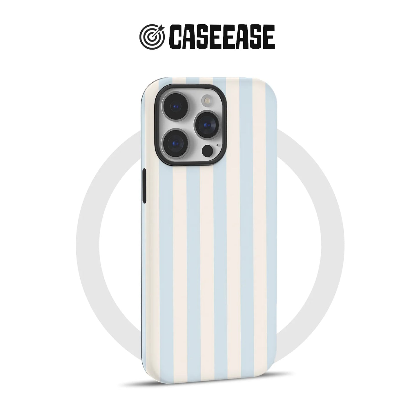 Elegante funda para teléfono con rayas azules