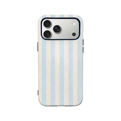 Elegante funda para teléfono con rayas azules
