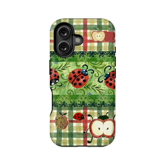Ladybug and Apple Pattern Phone Case