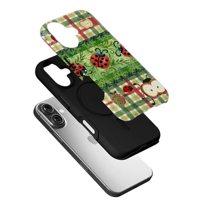 Ladybug and Apple Pattern Phone Case