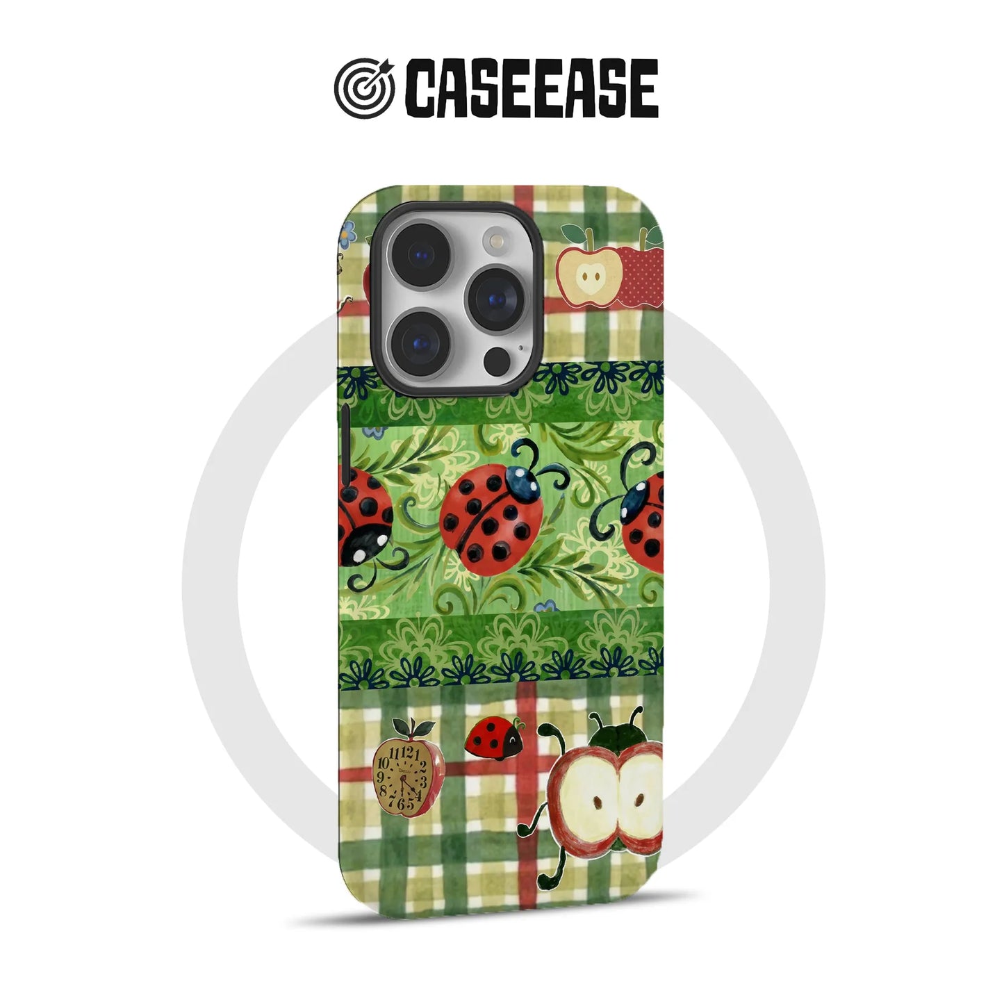 Ladybug and Apple Pattern Phone Case