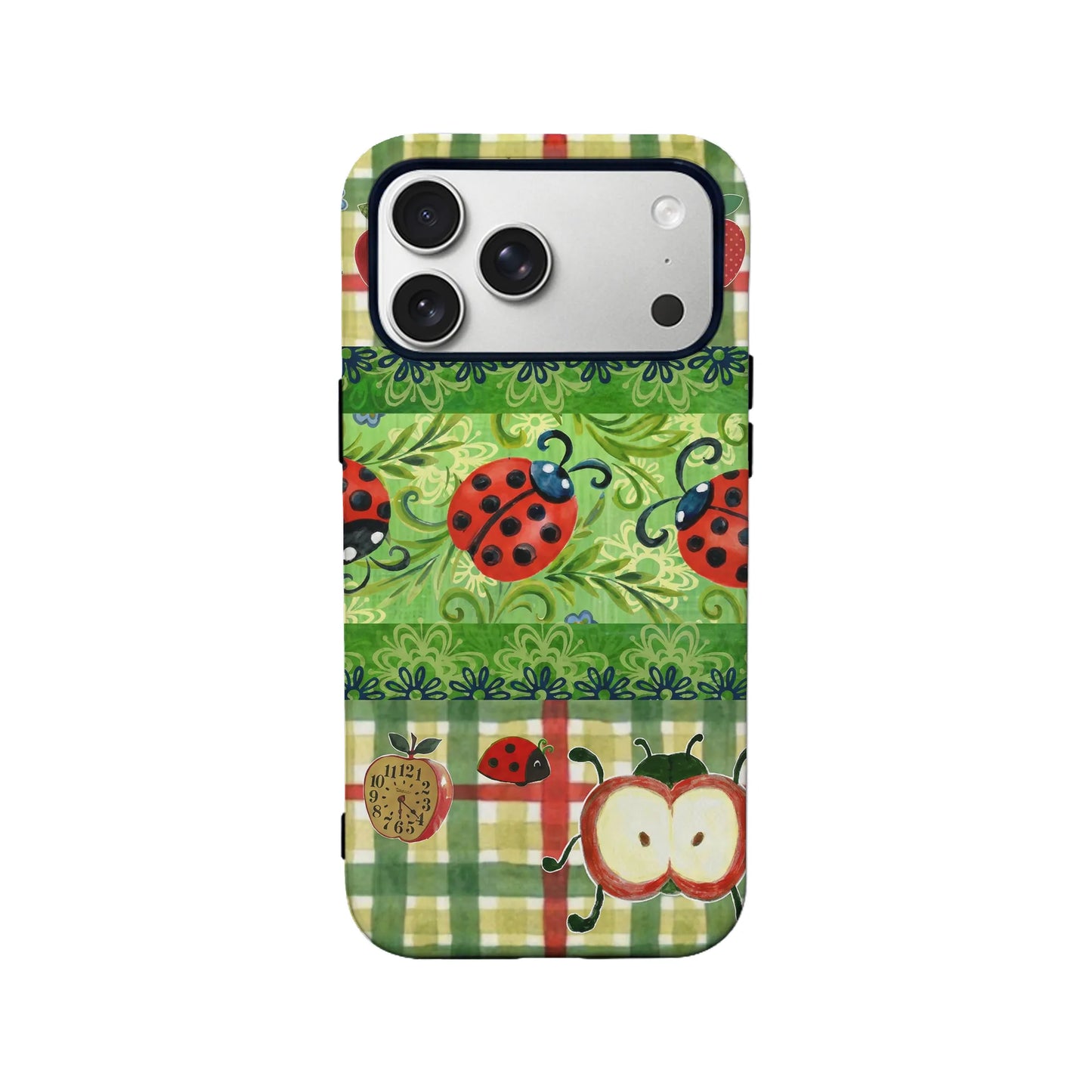 Ladybug and Apple Pattern Phone Case