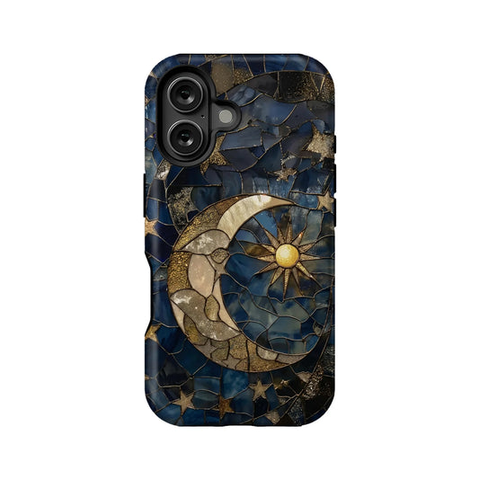 Starlit Moon and Sun Phone Case
