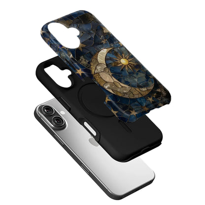 Starlit Moon and Sun Phone Case