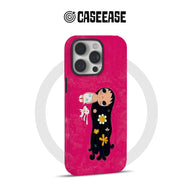 Cute Girl and Bunny Pink Phone Case