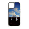 Holographic Chrome Head in the Clouds Phone Case for iPhone 14 Pro - Dreamy Cosmic Design