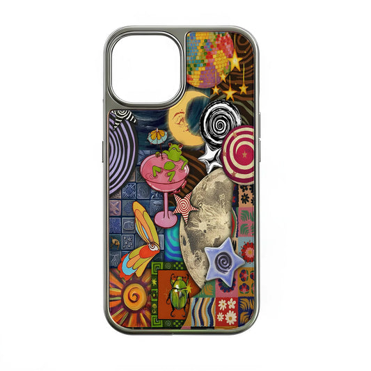 Holographic Chrome Phone Case - Colorful Funky Patterns