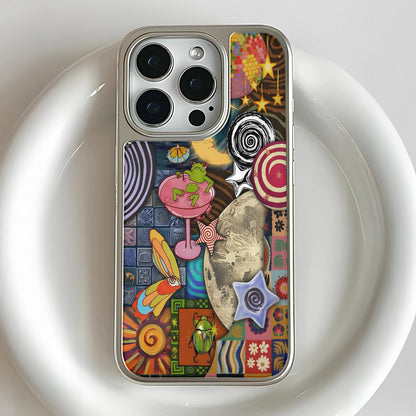 Funda holográfica cromada para teléfono: diseños coloridos y divertidos