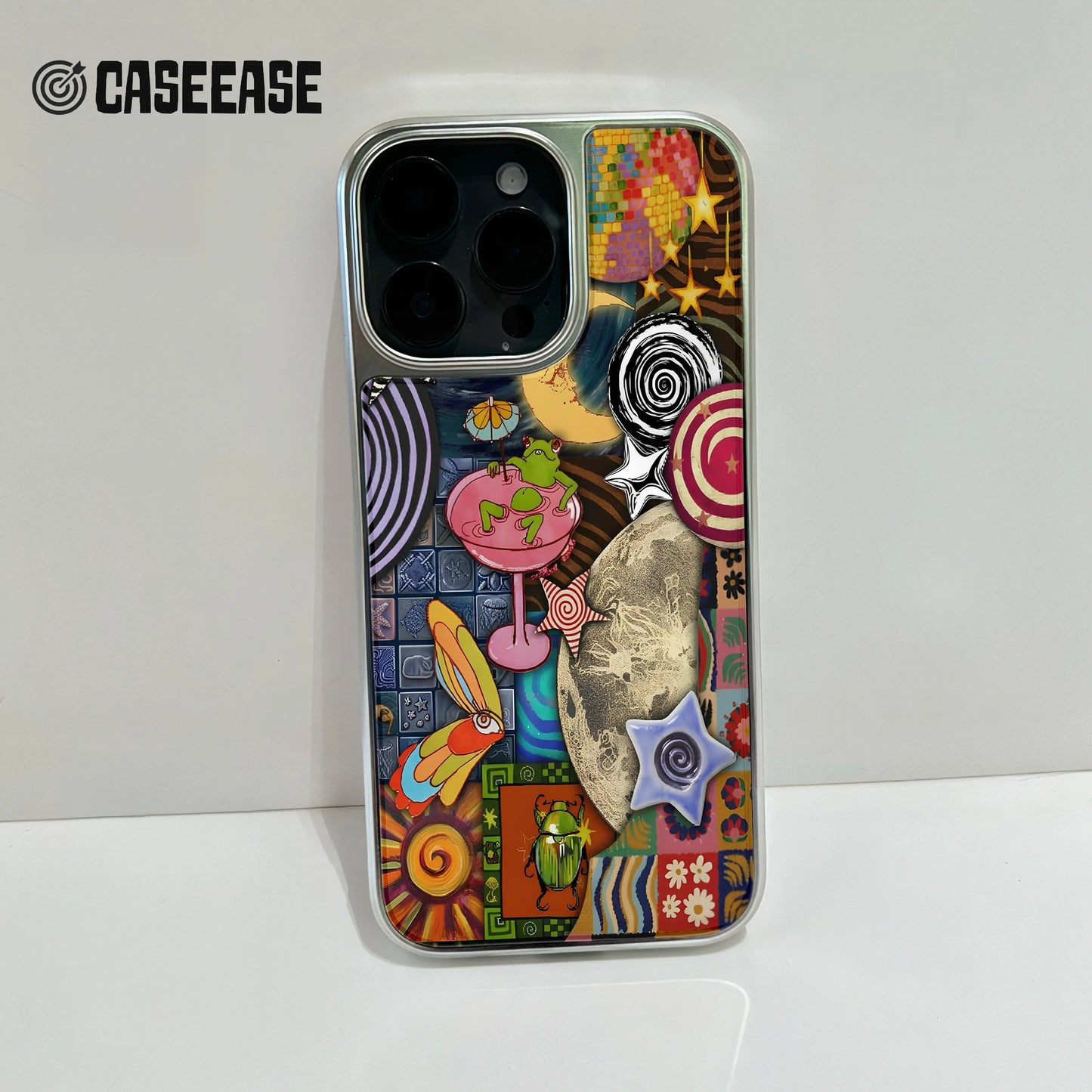 Funda holográfica cromada para teléfono: diseños coloridos y divertidos