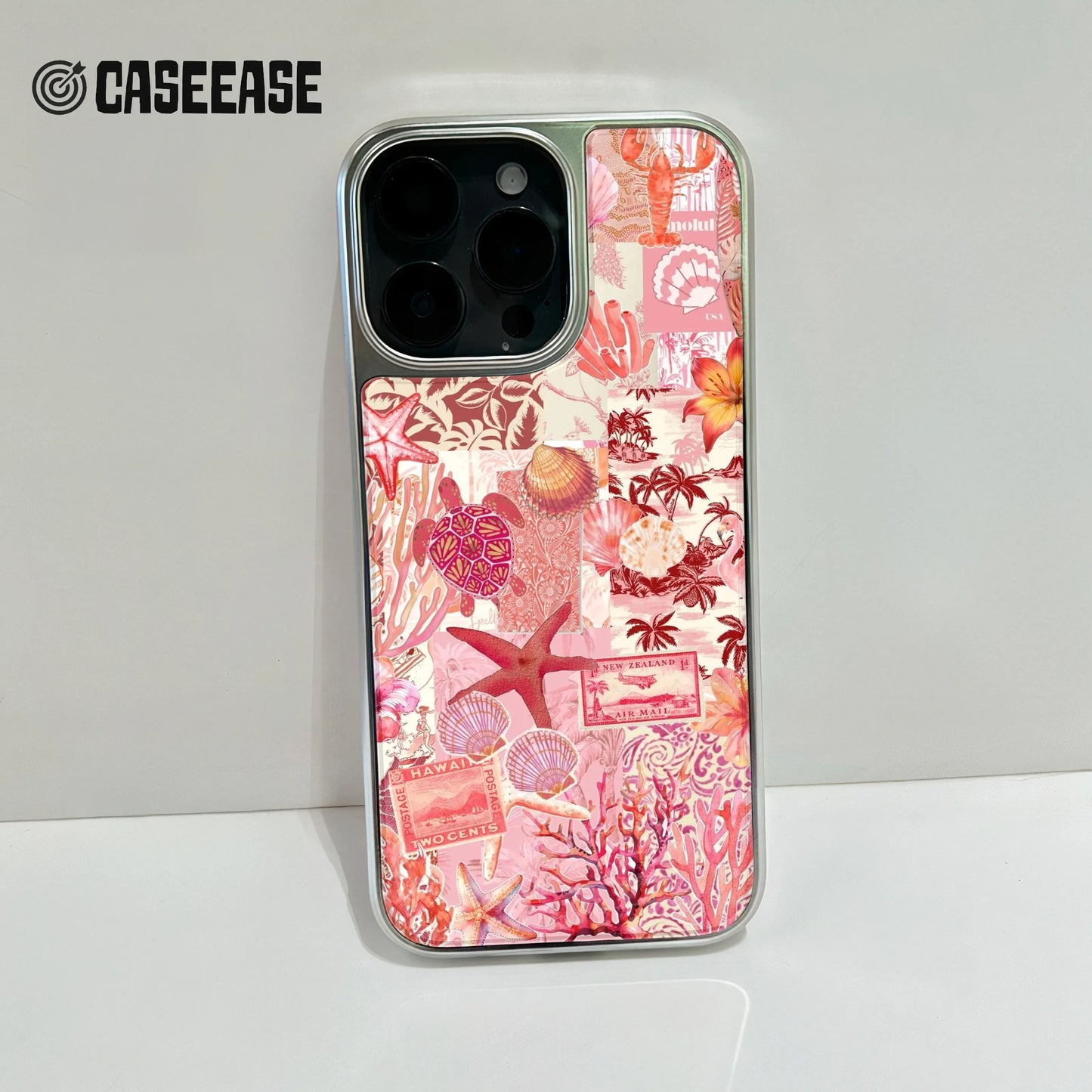 Holographic Chrome Coral Phone Case - Vibrant Ocean Inspired Design