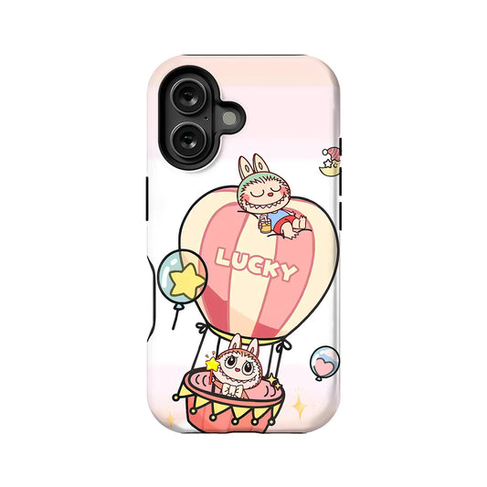 Lucky Hot Air Balloon LabubuPhone Case