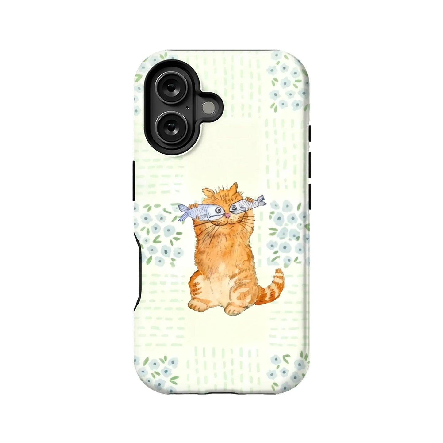 Bonita funda para teléfono con diseño de gato de dibujos animados