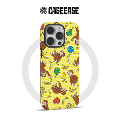 Funda para teléfono con diseño de plátano de Curious George