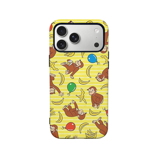 Curious George Banana Pattern Phone Case