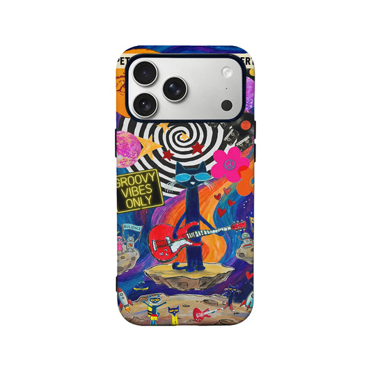 Groovy Vibes Only Cat Phone Case