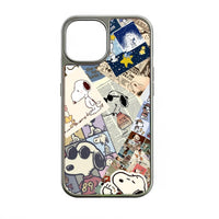 Holographic Chrome Snoopy Phone Case - Retro Collage Design