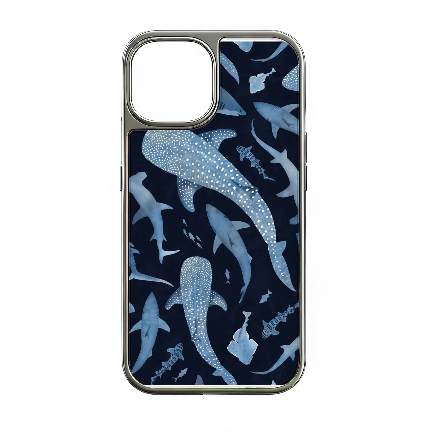 Holographic Chrome Shark Phone Case - Ocean Life Design