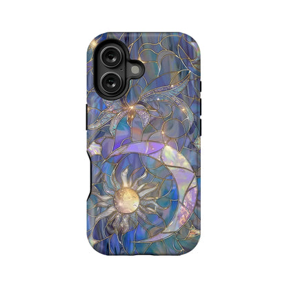 Stained Glass Sun and Moon Phone Case