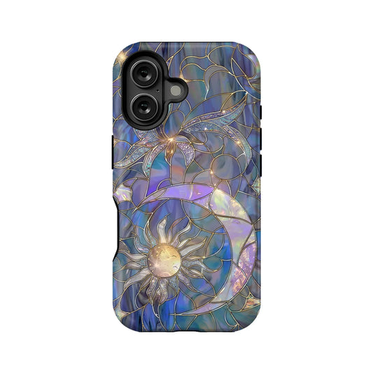 Stained Glass Sun and Moon Phone Case
