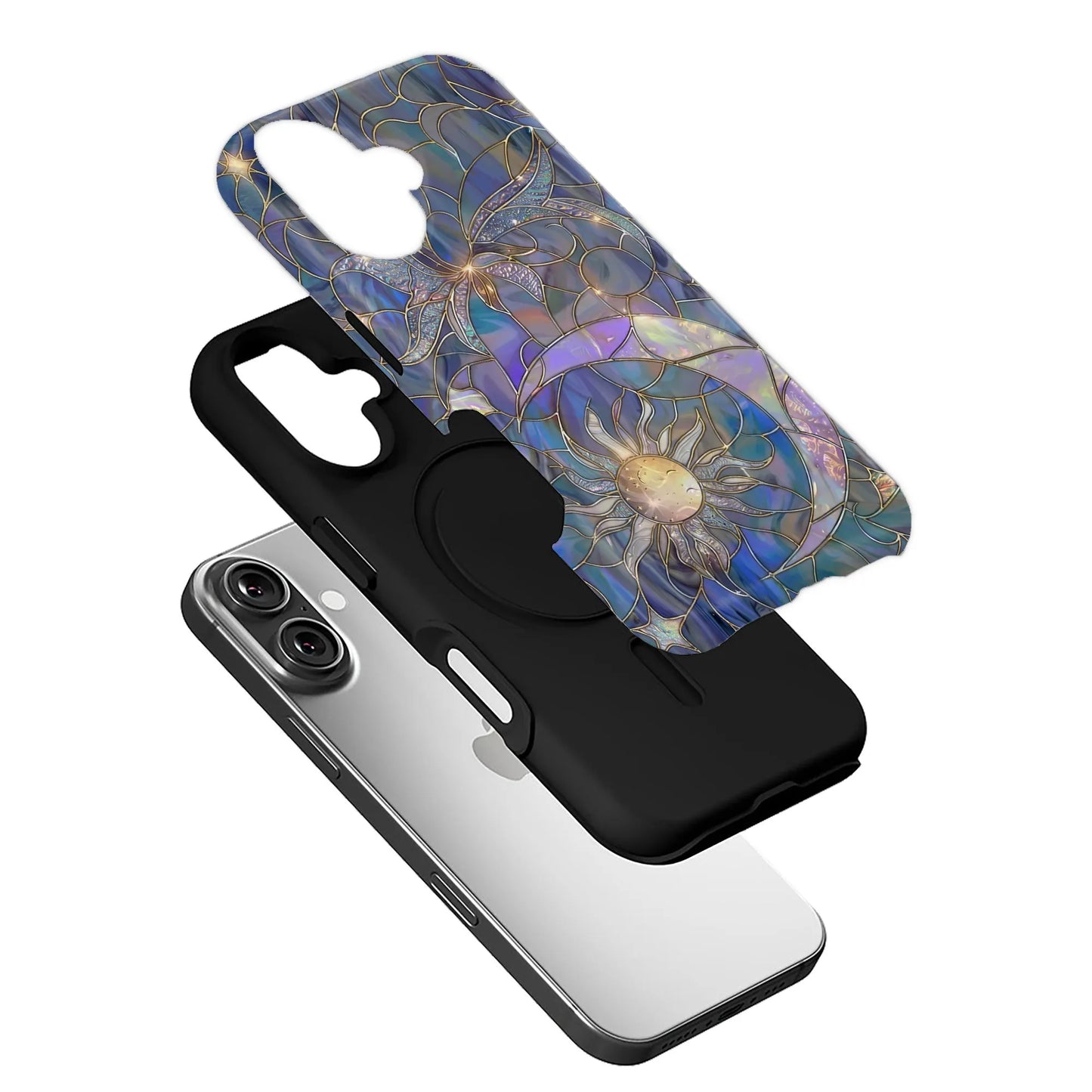Stained Glass Sun and Moon Phone Case