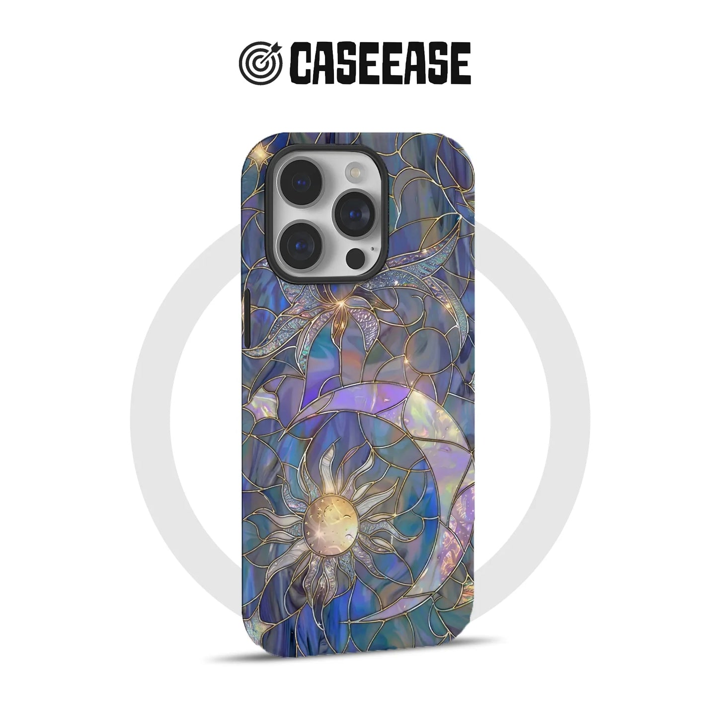 Stained Glass Sun and Moon Phone Case