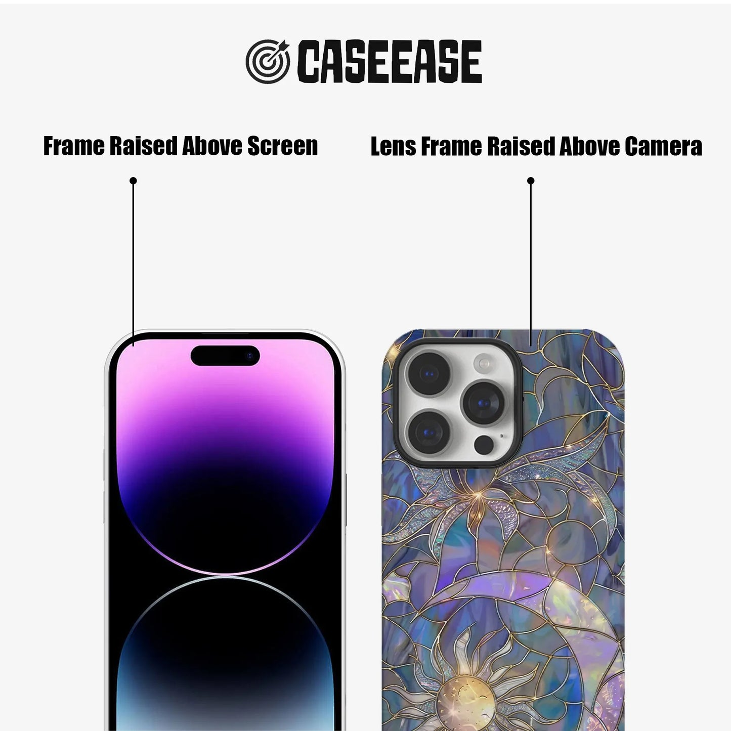 Stained Glass Sun and Moon Phone Case