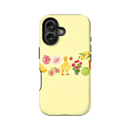 Whimsical Fruit and Duck Phone Case