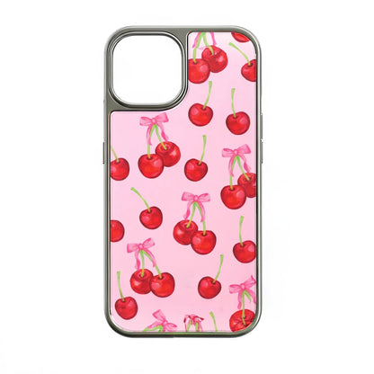 Funda para teléfono con diseño de flor de cerezo: vibrante diseño de cereza sobre fondo rosa suave