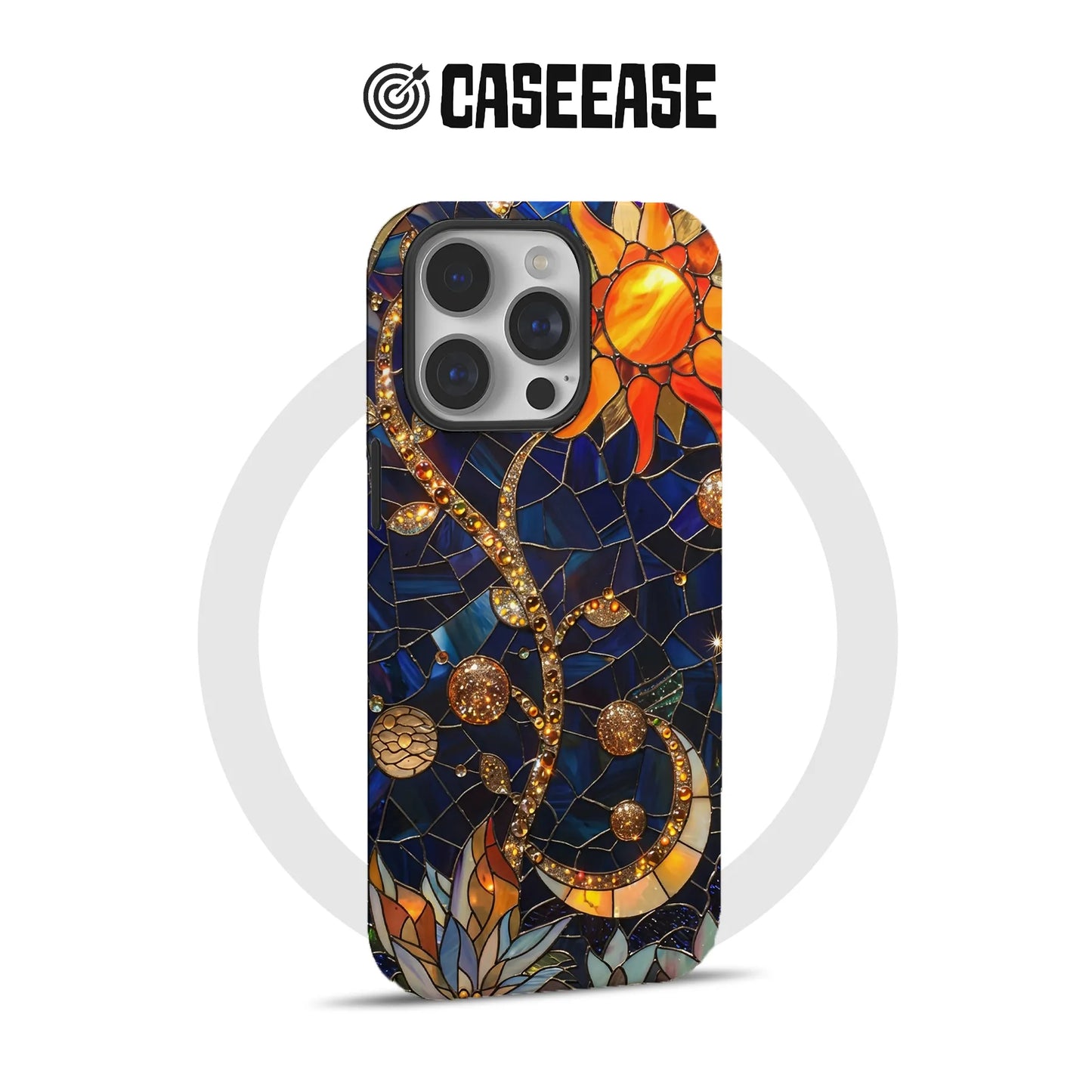 Stained Glass Sunflower Cell Phone Case