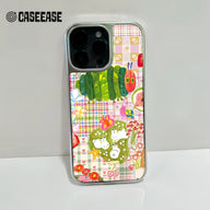 Holographic Chrome Caterpillar Phone Case - Colorful Design & Playful Art