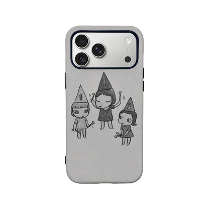 Whimsical Cartoon Girl Phone Case