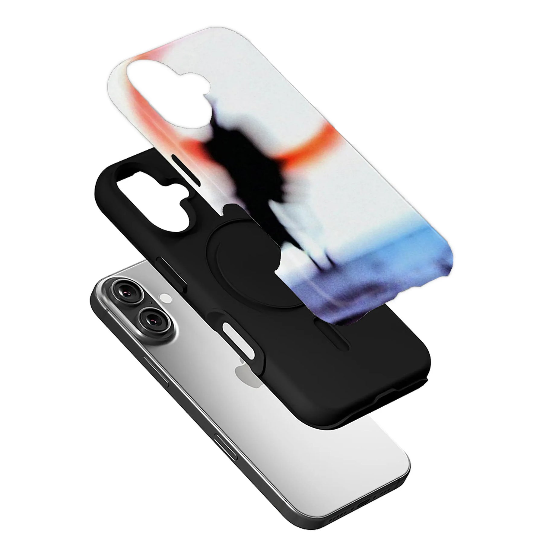 Funda de teléfono con figuras abstractas para una estética moderna