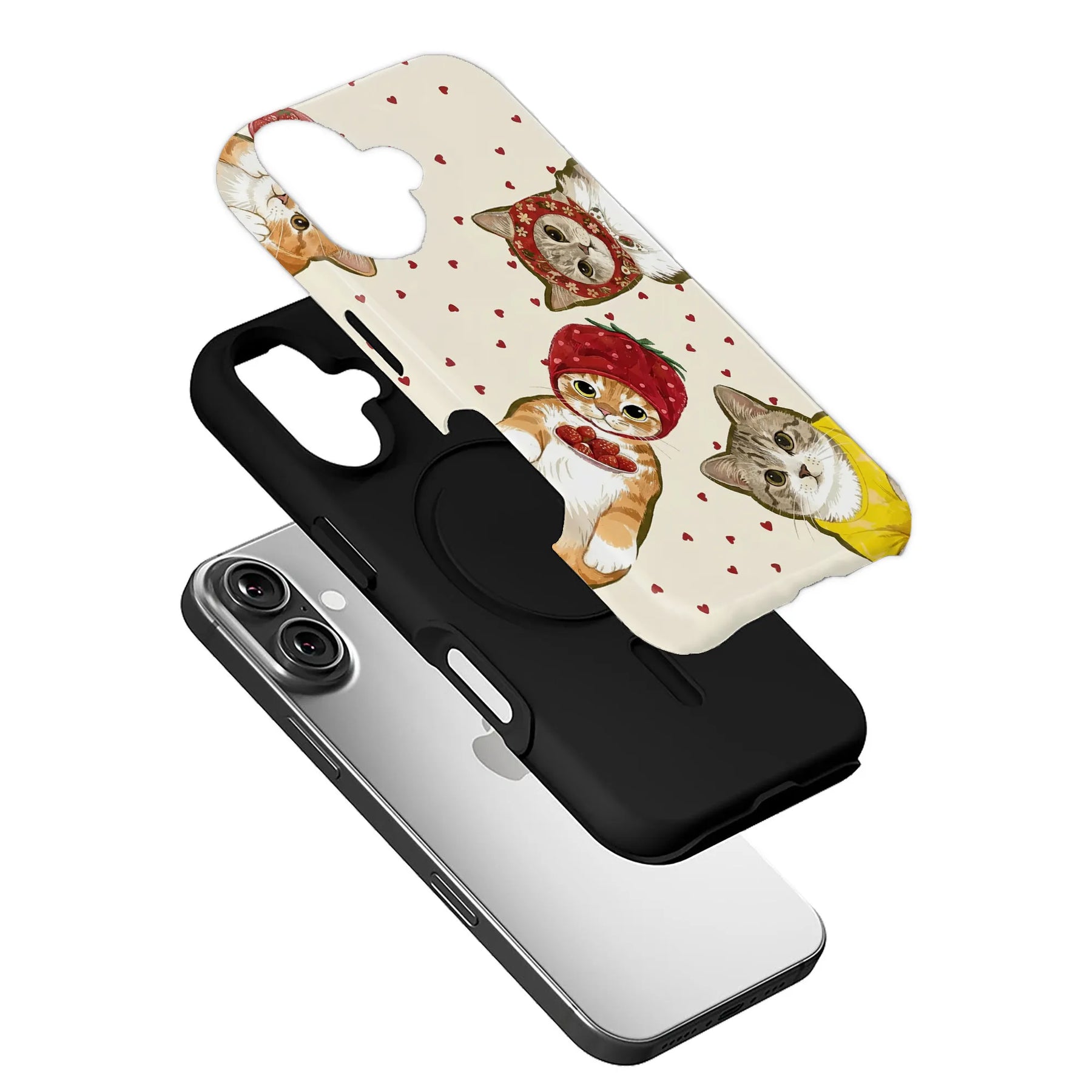 Bonita funda para teléfono con temática de gato