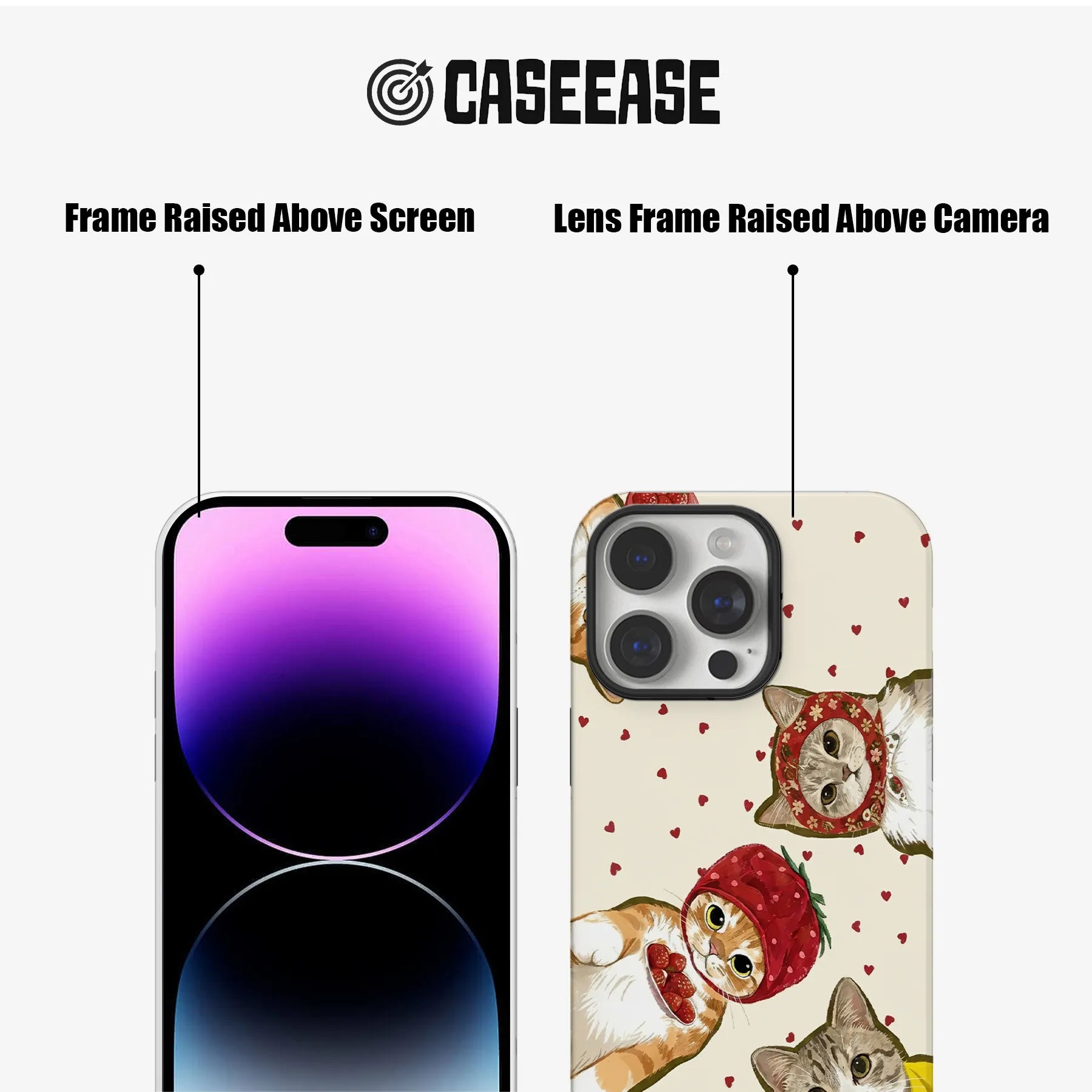 Bonita funda para teléfono con temática de gato