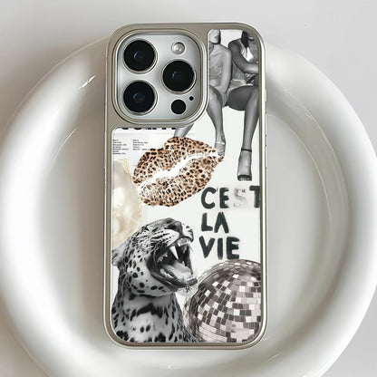 Holographic Chrome Phone Case - Wild Style Collage Design