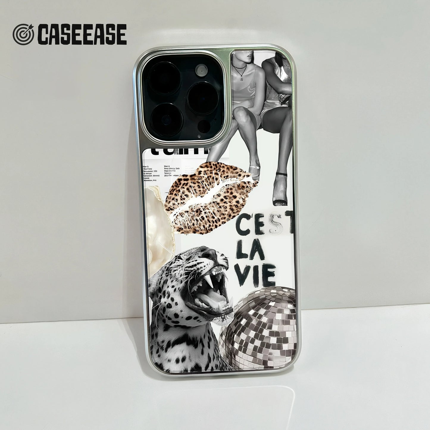 Holographic Chrome Phone Case - Wild Style Collage Design
