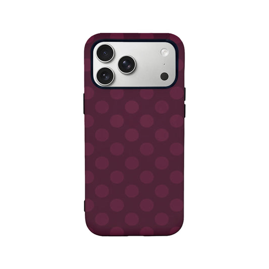Stylish Burgundy Polka Dot Phone Case