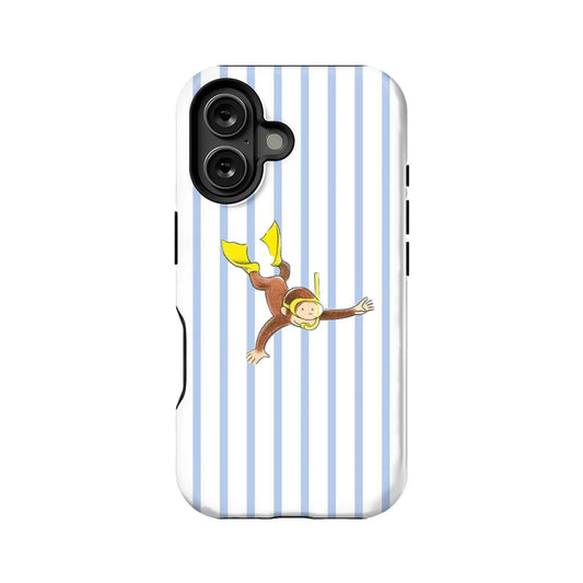 Curious Monkey Diving Phone Case