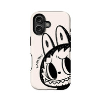 Cartoon Labubu Face Phone Case for iPhone