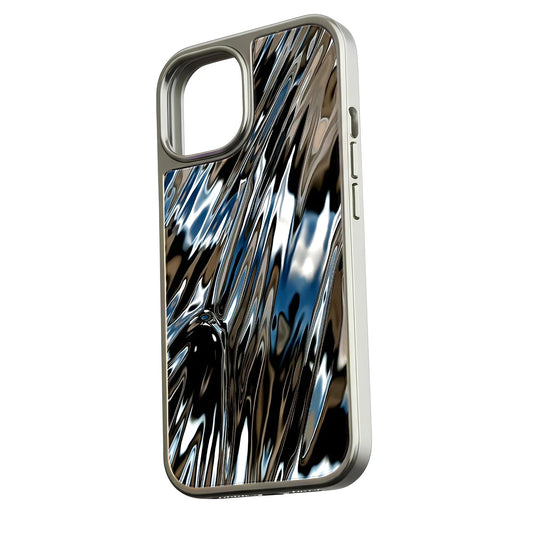 Holographic Chrome Phone Case for iPhone 14 Pro - Prismatic Metallic Finish