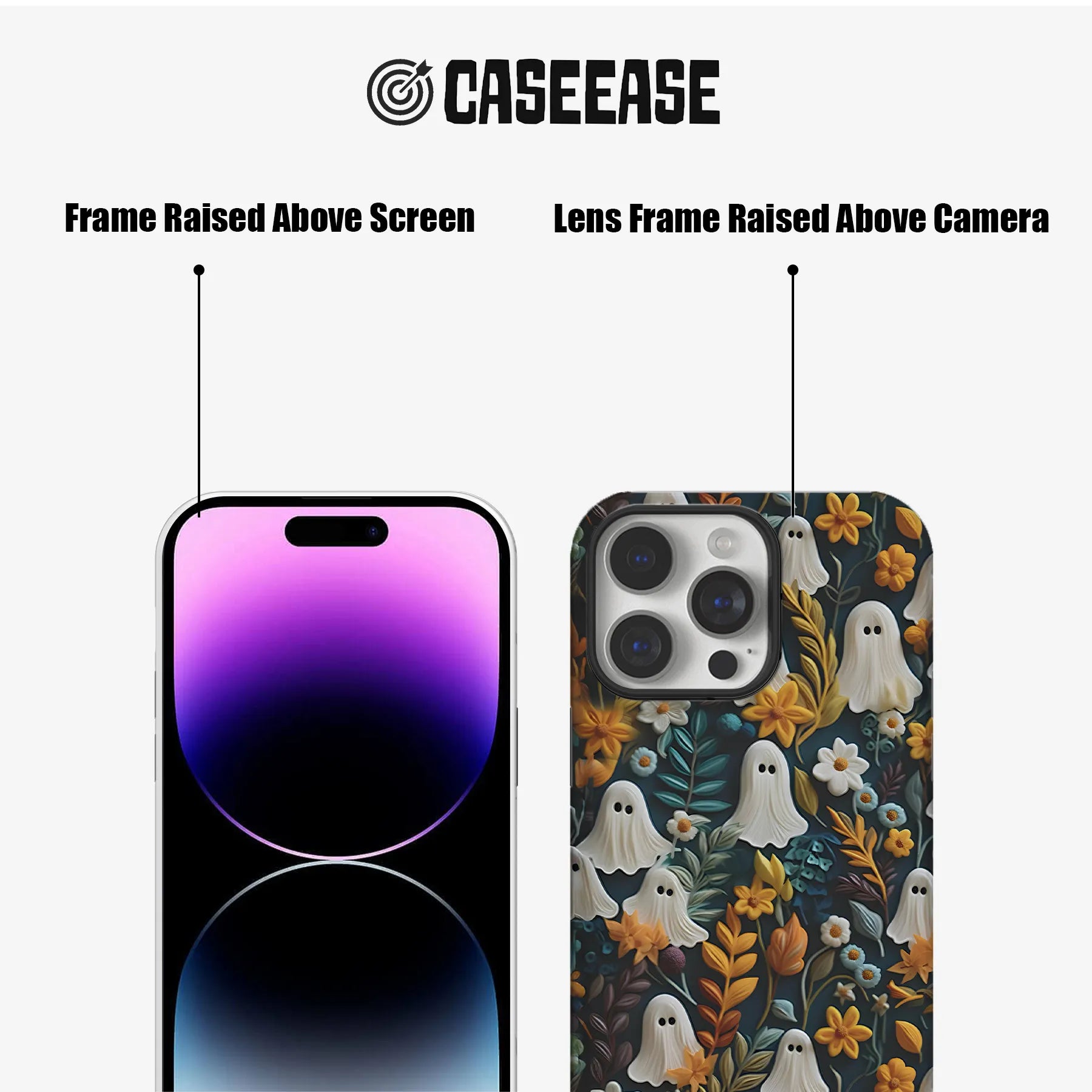 Charming Ghosts TPU+PC IPhone 16 phone case