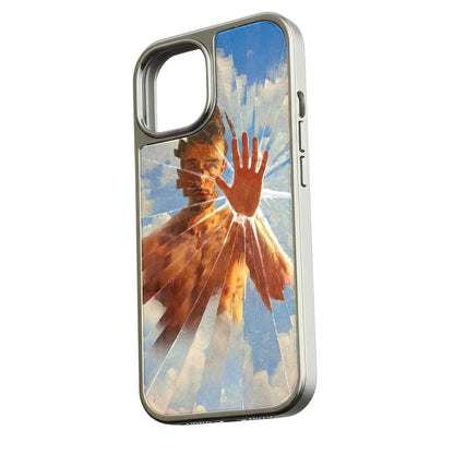 Holographic Chrome Phone Case for iPhone 14 - Reflective Art Effect