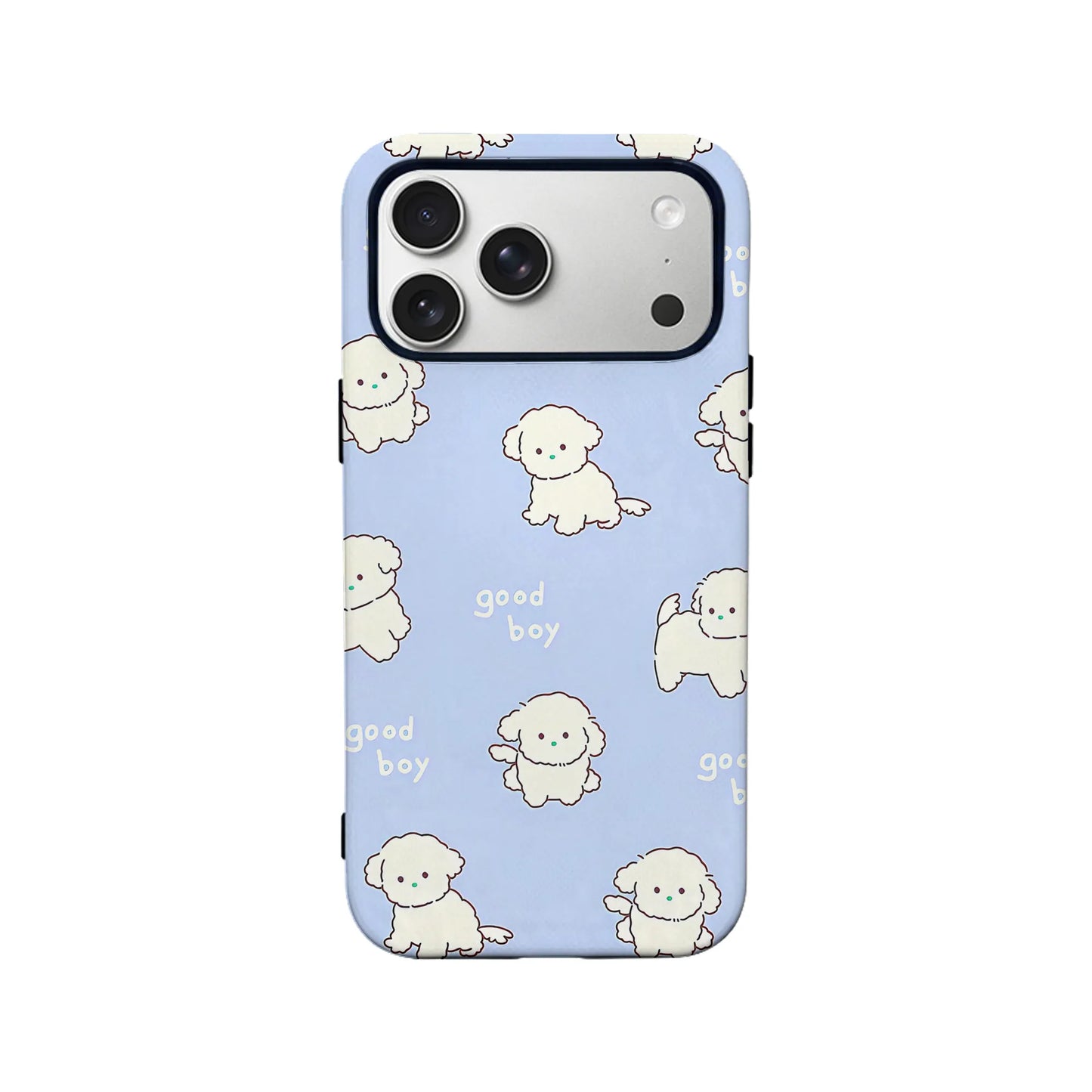 Adorable Puppy Phone Case – "Good Boy" Cartoon Design