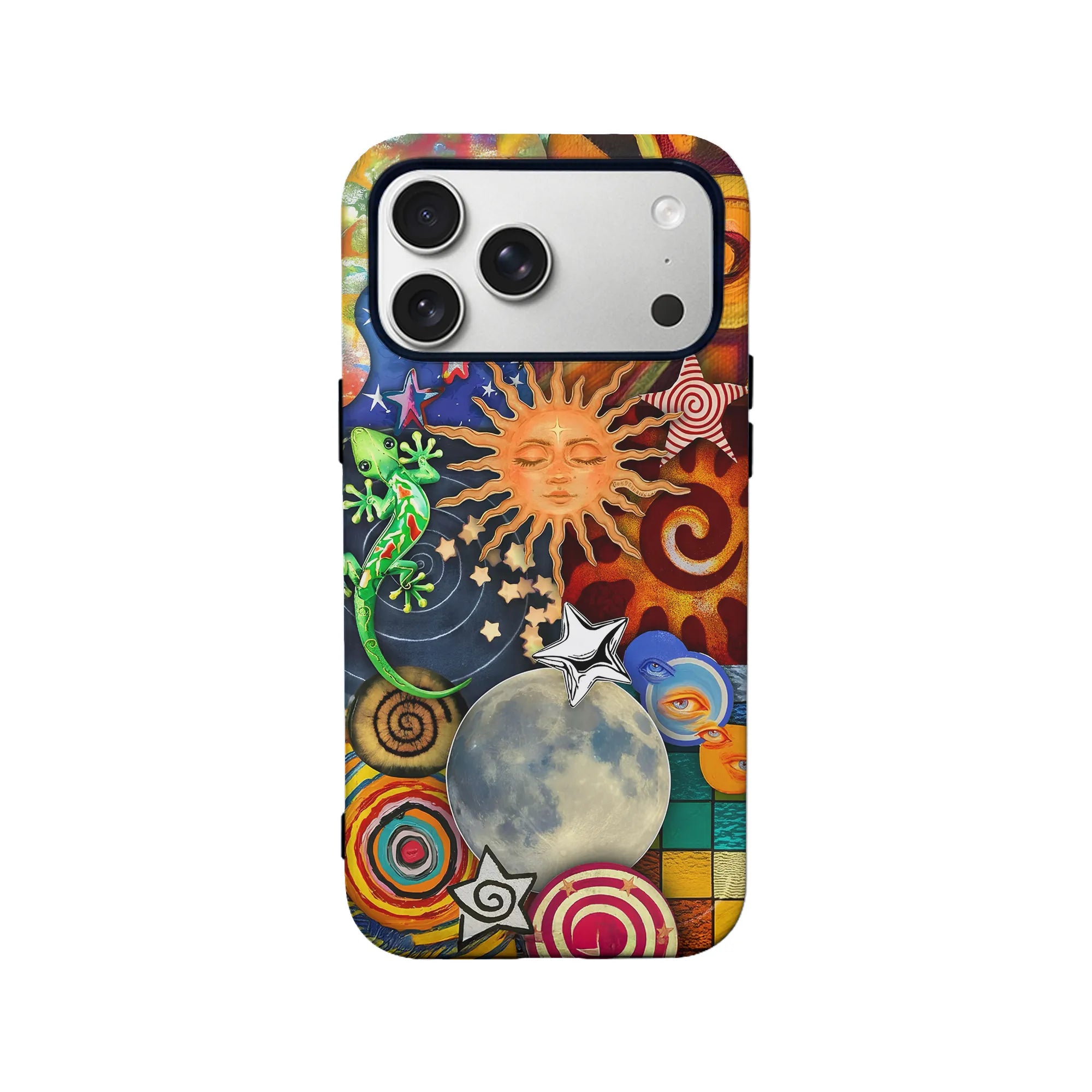 Colorful Cosmic Sun iphone 17 pro phone case