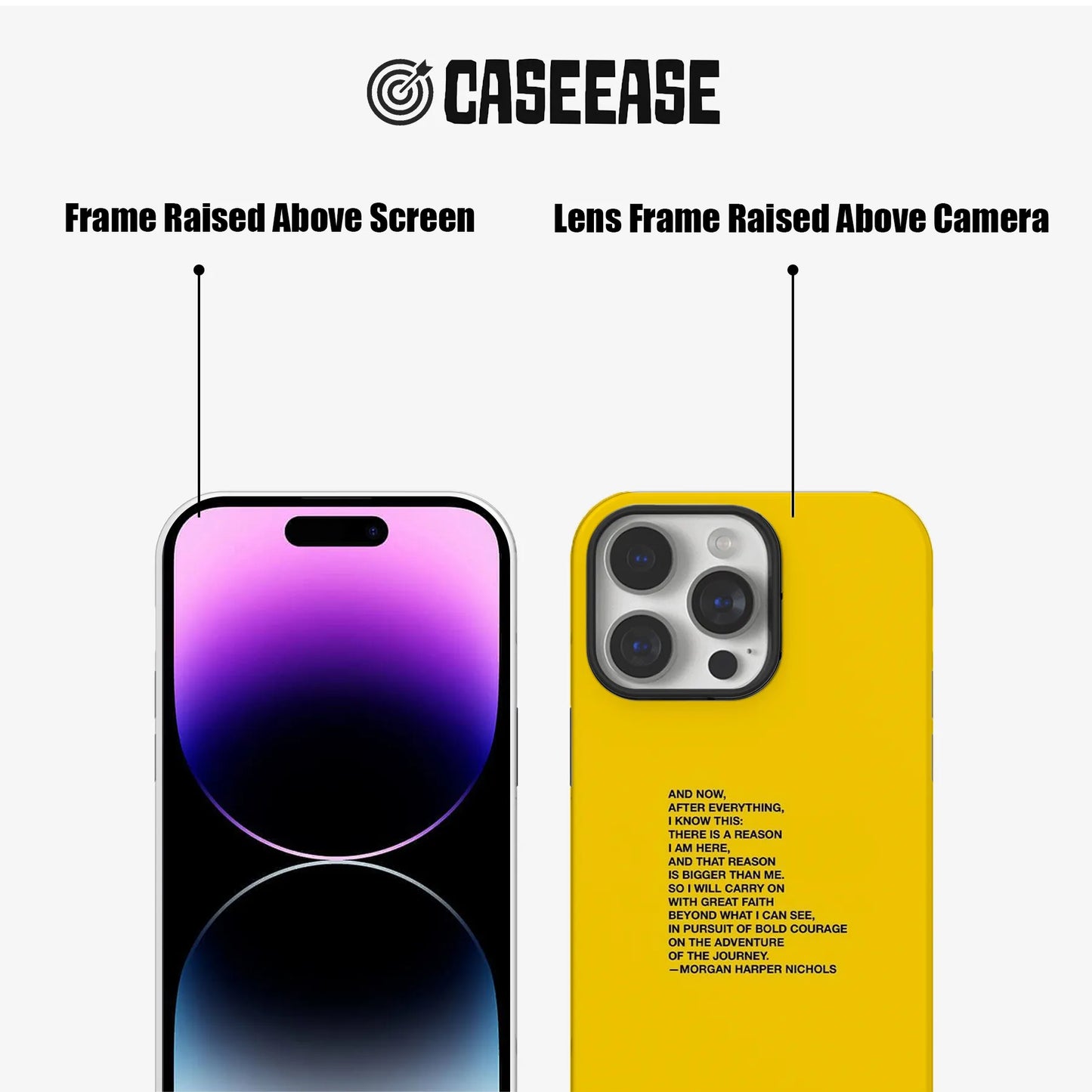 Inspirational Quote Yellow Phone Case