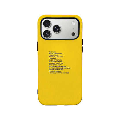 Inspirational Quote Yellow Phone Case