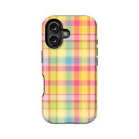 Colorful Plaid Phone Case - Stylish and Durable