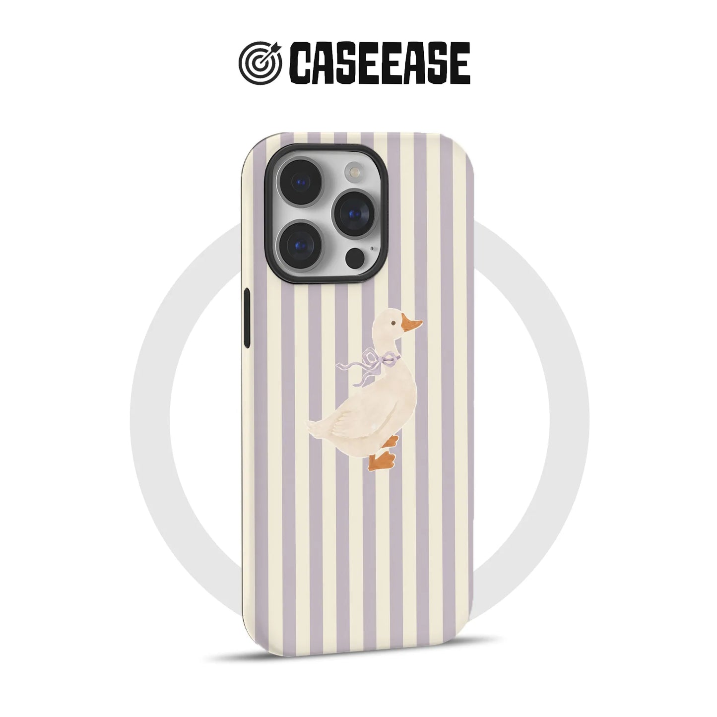 Charming Duck Striped Phone Case