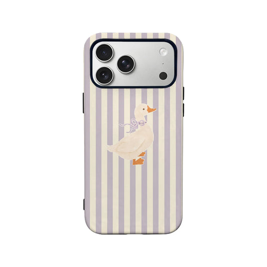 Charming Duck Striped Phone Case